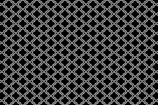 Quatrefoil geometric seamless pattern, background