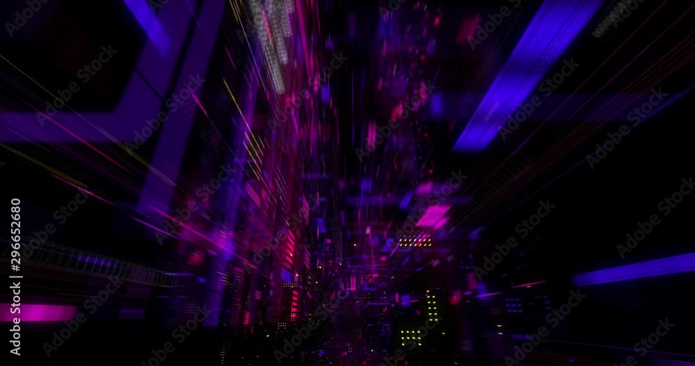 Poster abstract creative virtual reality cyberspace background. hyper jump into another world. speed of lig