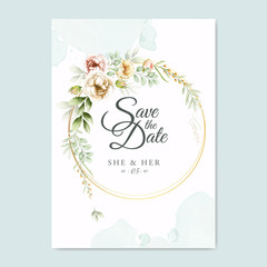 watercolor floral wedding card designs