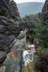 waterfall in the mountains
