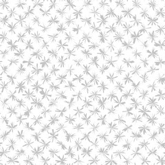 Grey flower pattern. Seamless vector background