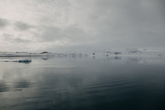 Calm Waters On The Glacier Lagoon