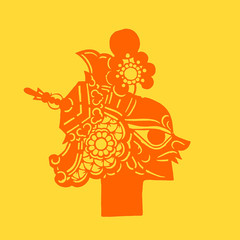 traditional Chinese paper-cut works