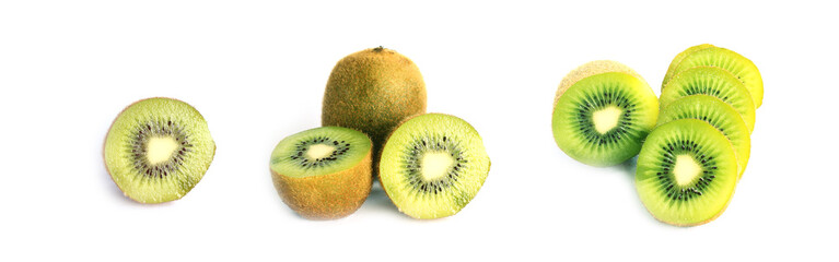 Kiwi fruit isolated on white background