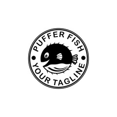 puffer fish restaurant logo design © shikatso