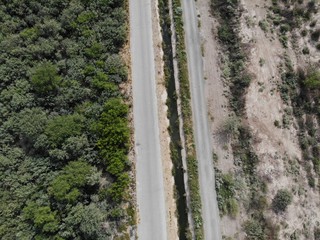 camino desde el aire