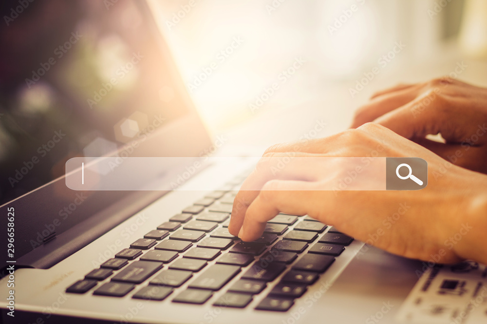 Fototapete searching browsing internet data information networking concept
