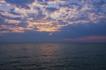 Fototapeta premium cloudy sky above the sea