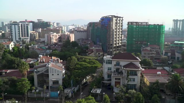 High angle view over Addis Ababa, Ethiopia