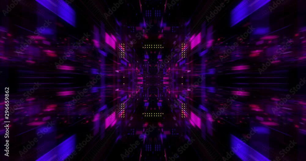 Poster abstract creative virtual reality cyberspace background. hyper jump into another world. speed of lig