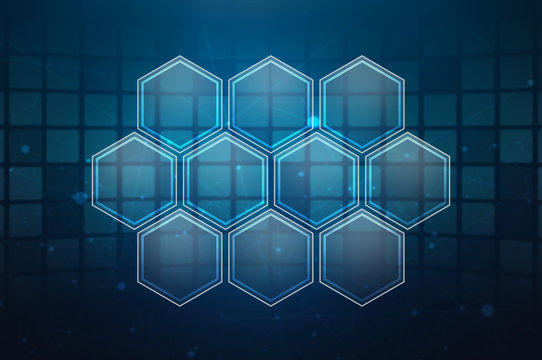 Futuristic Empty Template for Icons. Advanced graphical user interface template. 