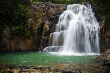 Waterfall in the nature. Capitolio, Minas Gerais, Brazil