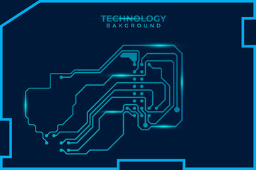 Abstract futuristic digital technology background. Circuit board design background. Vector illustration eps 10.  W
