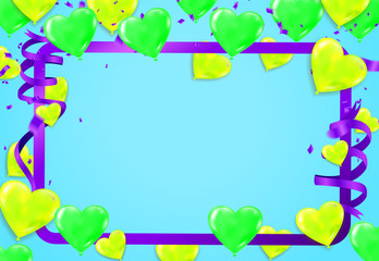 Celebration banner with green balloons background and Saint Patrick's Day party