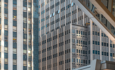 Obraz premium Modern office building close up in Hong Kong
