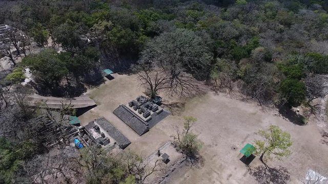 Ruinas de la Ciudad Maya de Cop&aacute;n en Honduras. Toma a&eacute;rea 