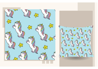 Cute Unicorn Seamless pattern