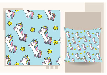 Cute Unicorn Seamless pattern