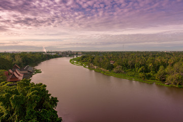 The River Chin or Ta Chine from Suan Sampran in Nakhon Pathom Province of Thailand one hour from Bangkok City.
