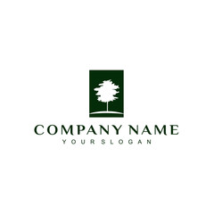 tree land sophisticated financial logo design vector template