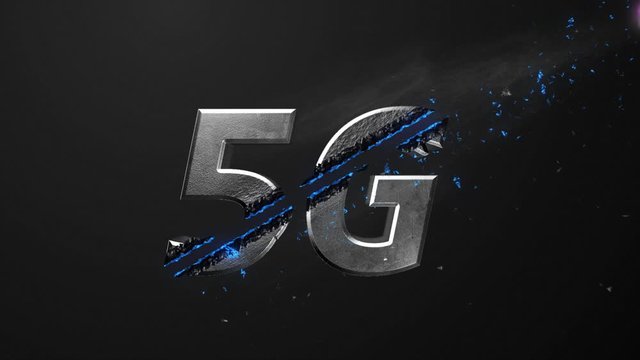 Crossfire Effects 5G on dark backgorund, 3D Rendering