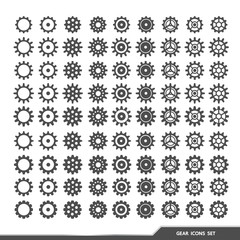 Gears creative idea set grand vector illustration.