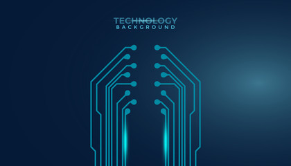 Abstract futuristic digital technology background. Circuit board design background. Vector illustration eps 10.  W