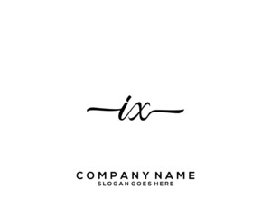 Fototapeta na wymiar IX Initial handwriting logo template vector