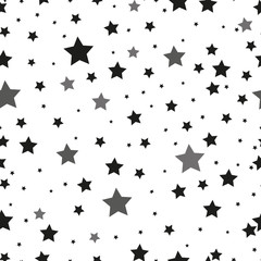 Stars Seamless Pattern. The vector image. Starry night sky