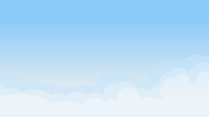 Landscape blue sky and white clouds on sunny day.Sky and cloud background.cartoon sky concetp.Vector illustration