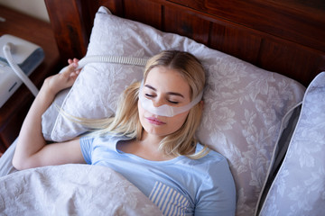 Cpap machine, sleeping on back with sleep apnea