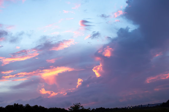 Purple And Bluie Sky Over Florida