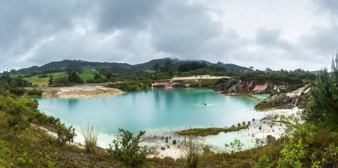 Artificial lake in kaolin mine, kaolinite - municipality of La Unión Antioquia Colombia