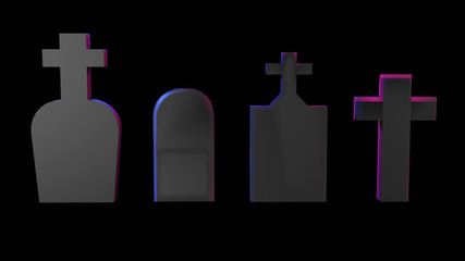 Fototapeta premium 3D rendering Cross Halloween