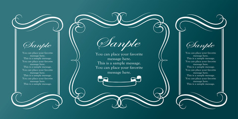 装飾デザイン　美しい額　フレームデザイン　テンプレート　アンティーク　ビンテージ　ラグジュアリー