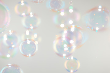 Obraz na płótnie Canvas Beautiful soap bubbles background