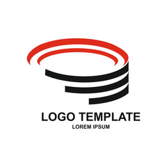 Red Arena, Colosseum Icon Vector Logo design