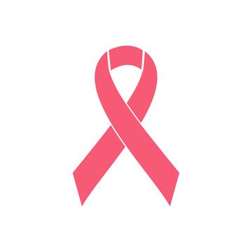 Breast cancer awareness icon pink ribbon