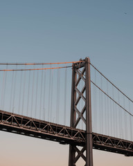 Single Tower of the Bay Bridge at Sunset