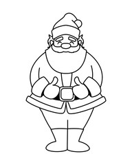 santa claus on white background