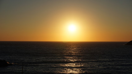A sunrise in a Greek island