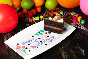 Obraz na płótnie Canvas birthday cake with background