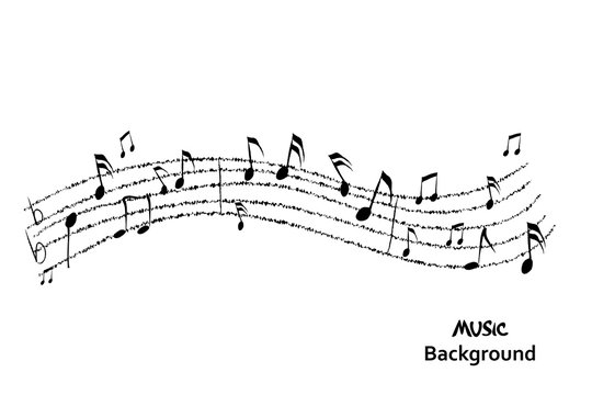 abstract music background with musical notes