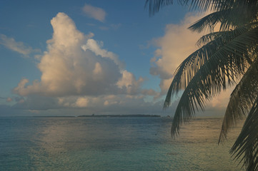 Evening slowly falling in the Maldives