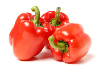 fresh bell pepper (capsicum) on white background
