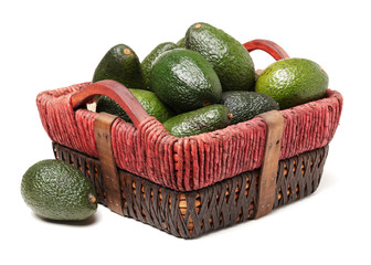 Avocado on a white background