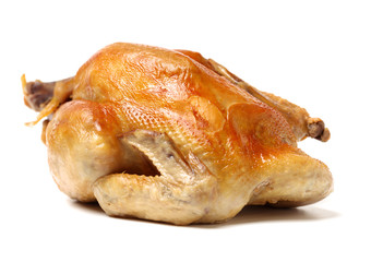 Roast Chicken on white background