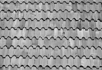 old wooden shingle roof