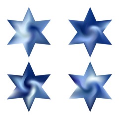 Obraz premium Kit of hexagram gradient backgrounds.