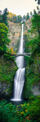Fototapeta na wymiar Vertical Panorama of Multnomah Falls Waterfall by Portland Oregon